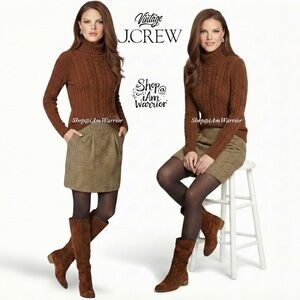 J.Crew Vintage Wool Glen Plaid Pleated Mini Skirt *shop@iamwarrior